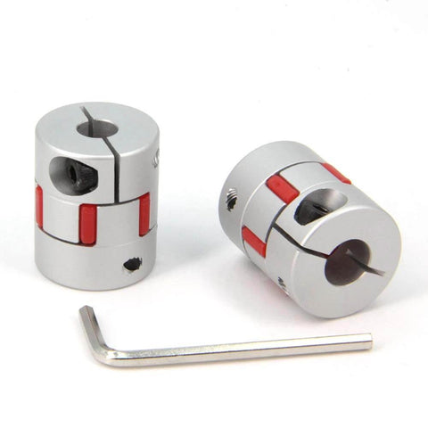 2PCS 8mm to 10mm Aluminium Plum Flexible Shaft Coupling Diameter25mm Length30mm 8x10mm Motor Connector Flexible Coupler
