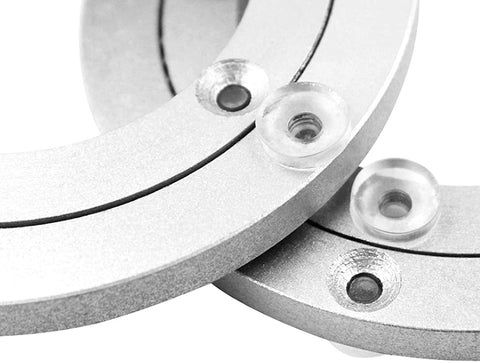 Heavy Duty Turntable Bearing For Lazy Susan Rotating Plate Made From Aluminium Alloy with anti-slip pads visible