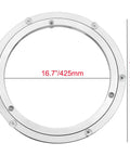 Heavy Duty Turntable Bearing For Lazy Susan Rotating Plate Made From Aluminium Alloy with dimensions in inches and millimeters