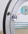 Close-up of Heavy Duty Turntable Bearing with screw holes and anti-slip feet for Lazy Susan Rotating Plate made from aluminium alloy.