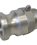 1 1/4 Inch Aluminum Cam Lock Fitting F125 Male Camlock Coupler To Male NPT Thread For Water And Chemical Transfer, 250 PSI Max, 185 Degrees Fahrenheit, NBR Gasket, Leak Tight Connection