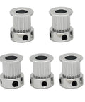 Aluminum 2GT Timing Pulleys Set 5 Pieces 20 Teeth 8mm Bore for 10mm Width 2GT Timing Belt Compatible with 3D Printers and CNC Machines