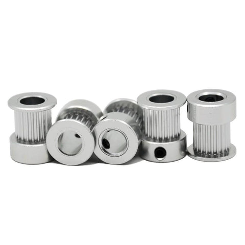 Aluminum 2GT Timing Pulleys Set 5 Pieces 20 Teeth 8mm Bore for 10mm Width 2GT Timing Belt Compatible with 3D Printers and CNC Machines