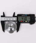 Aluminum Single Groove Pulley 41x16x6mm With 6mm Bore For 3 To 5mm PU Round Belts with caliper measuring 41mm diameter