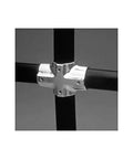 Aluminum 535 Speed Rail Cross Fitting 7 Way 1-1/2 Inch By 1-1/2 Inch For IPS 1-1/2 Inch Pipe installed on rail