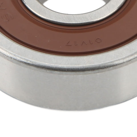 Close-up of Beefy Heavy Duty 6303 2RS Ball Bearing with aluminum alloy construction for maximum durability and low friction.