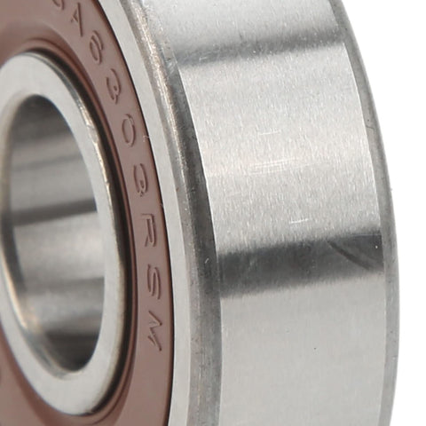 Close-up of Beefy Heavy Duty 6303 2RS Ball Bearing With Aluminum Alloy Construction for Maximum Durability and Low Friction.
