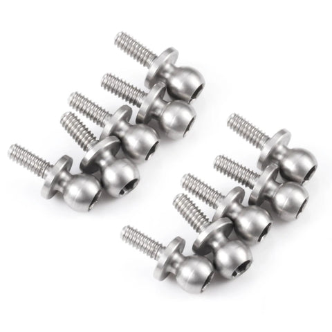 10Pcs Aluminum Alloy Ball Head Screws And Ball Studs Upgrade Parts For Losi 1/24 Micro B And 1/28 Micro T RC Car Buggy parts displayed