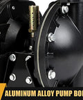 Close-up of Air Operated Double Diaphragm Pump QBY4-25L, nitrile rubber, aluminum alloy body, 1 inch outlet, 35 GPM.