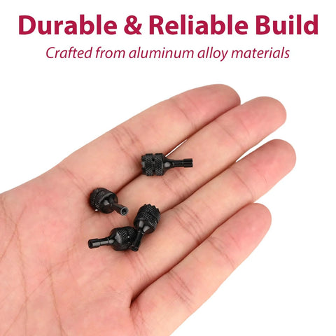 Aluminum Alloy Remote Controller Sticks Set For DJI Drones Four High Precision Replacement Joysticks on a hand