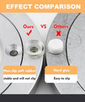 Effect comparison of 4 Inch Aluminum Alloy Lazy Susan Swivel Bearing with non-slip rubber vs others with hard glue.
