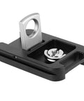 Aluminum Alloy QR 60 Quick Release Plate with One Quarter Inch Screw Mount, anti-slip pads, and attachment loop for Arca Swiss tripod.