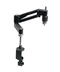 Aluminum Alloy Tapping Arm Cantilever Bracket with Universal Flexible Arm for drilling and threading, shown fully extended.