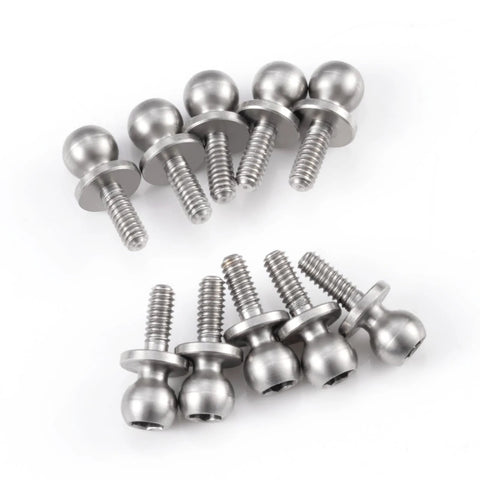 10Pcs Aluminum Alloy Ball Head Screws And Ball Studs Upgrade Parts For Losi 1/24 Micro B And 1/28 Micro T RC Car Buggy
