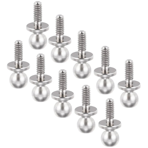 10Pcs Aluminum Alloy Ball Head Screws And Ball Studs Upgrade Parts For Losi 1/24 Micro B And 1/28 Micro T RC Car Buggy Durable Aluminum Alloy