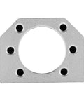 Front view of Three Piece Aluminum Ballscrew Nut Housing Seat Mount Bracket Set With 28mm Inner Diameter for CNC routers