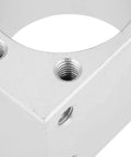Close-up of Dsg25h aluminum ballscrew nut bracket, sfu2505 / sfu2510 ballscrew nut housing seat mount holder, showing threaded holes
