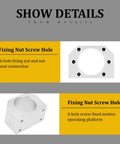 Diagram showing fixing nut screw holes for ✝️ Dsg25h aluminum ballscrew nut bracket, sfu2505 / sfu2510 ballscrew nut housing seat mount holder.