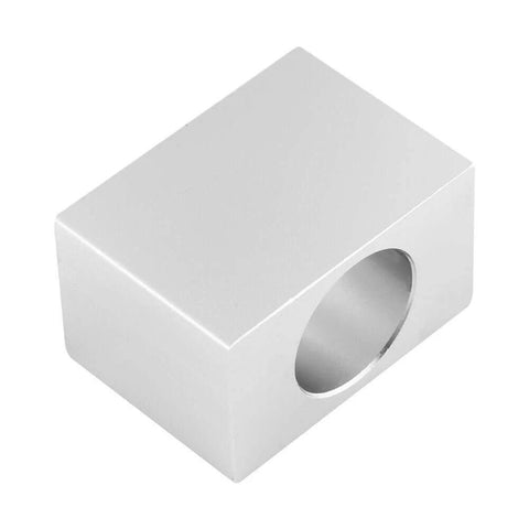Ballscrew nut housing seat mount bracket holder fit for sfu1204 ball screws, aluminum alloy ball screw shown on white background
