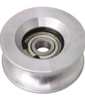 60mm Diameter 25mm High Passive Round Guide Pulley Wheel Made Of Aluminum And Bearing Steel With 10mm Groove Radius