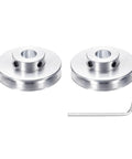 Single Groove Belt Pulley 12mm Fixed Bore 50mm Outer Diameter Aluminum Alloy Mechanical Pulley for 6mm PU Round Belts with Hex Wrench Included
