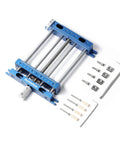 Beefy Aluminum Bench Vise Clamp For Precision CNC Router And Milling With Four Columns And Two Clamps To Grip Odd Shaped And Cylindrical Workpieces Genmitsu Upgrade 9.4 By 6.6 By 1.6 Inches Clamping Range 0 To 5.7 Inches