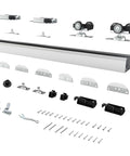 60 Inch Bifold Door Hardware Kit For Four Doors Aluminum Top Mounted Sliding Barn Door Hardware components