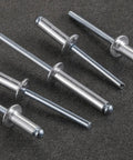 250 Pack Aluminum Blind Rivets Three Sixteenths By One Half Inch With Aluminum Grip And Steel Mandrel, arranged on surface