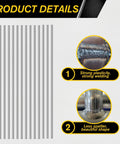 Aluminum Brazing Rods Set Of Fifty No Flux Required Low Melt Welding Rods shown with strong joints and minimal spatter results.