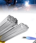 55 Pcs Aluminum Brazing Rods Set For Welding Aluminum Low Temperature Easy Melt No Flux Required shown with welder in background
