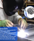 Welder using Aluminum Brazing Rods 50 Pack Low Melt Aluminum Welding Rods 716 To 752 Degrees Fahrenheit in workshop