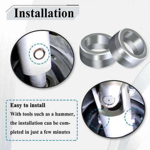4 Piece Intermediate Steering Shaft Bushings For Dodge Ram 1500 2003 To 2019 with easy installation guide and Aluminum 6061 material.