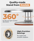 Aluminum Alloy Revolving Cake Stand 12 Inch Rotating Turntable with 360° rotation, high-precision bearings for smooth decorating.