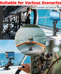 Aluminum Alloy Camera Mount With One Quarter Inch Tripod Adapter For GoPro Insta360 DJI Action Cameras, boat and car use