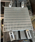 Aluminum Clamp Set Of Four For Fixtures And Hold Downs, CNC Machined 6061 Aluminum, securing a metal plate in a machining setup