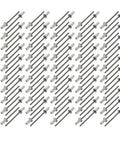 Aluminum Countersunk Head Closed End Blind Rivet Set 3.2mm x 9mm 6.1mm Flange Grip Range 3mm to 5mm 100 Pcs displayed.