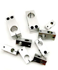 Assorted aluminum cross clamps for vertical pillar shaft support, suitable for 8 to 32 mm optical axis clamp in CNC machines.