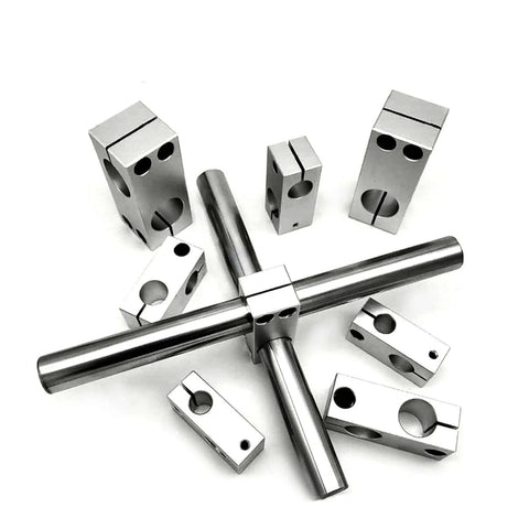 Aluminum Cross Clamp For Vertical Pillar Shaft Support 8 To 32 Millimeter Optical Axis Clamp For CNC Machines with metal rods
