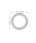 Image of a single aluminum crush washer from the Aluminum Crush Washer Set With 200 Pieces Heat Resistant Oil Drain Plug Gaskets For Industrial Maintenance Portable Storage Box Included Multi Size Specifications For Emergency Repairs And Outdoor Work Gear, measuring 0.71 inches in diameter.