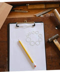 Must Have Aluminum Crush Seal Gasket Washers Set For Automotive And Industrial Use on clipboard with pencil, tools nearby