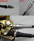 Door Cable Repair Kit For Ford F Series E Series Ranger Expedition Excursion Navigator Vehicle Door Latch Cable Fix With 6 Standard Ends And 2 Locking Cam Aluminum 6061 T6 Lightweight And Easy DIY Install, showing close-up of aluminum end installed and traditional compared.