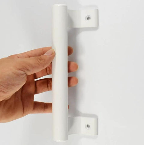 2-Piece 8-Inch Aluminum Sliding Door Handle Set For Balcony Glass Bathroom Sliding Closets And Warehouse Doors in hand