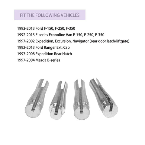 Door Latch Cable Repair Kit For F 150 F 250 F 350 E Series Ranger Expedition Navigator And Excursion with aluminum cams