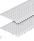 2 Pcs 6" X 1/4" X 36" Door Saddle Threshold for Doorway Interior Sturdy Aluminum Commercial Fluted Saddle Door Threshold Durable and Sleek