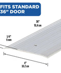 Sturdy Aluminum Fluted Saddle Threshold, Mill Finish: Stylish Doorway Transition Draft Protection (1/4-Inch by 4-Inch - 36-Inch) TH041