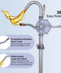 Beefy All Aluminum 15 To 55 Gallon Drum Pump For Oil Transfer, Hand Fuel Pump For Diesel Kerosene And Hydraulic Fluid