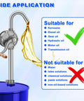 55 Gallon Drum Pump For Oil, Diesel, Kerosene, And Hydraulic Fluid, Rotary All Aluminum Manual Hand Transfer Pump overview
