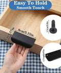 Five Piece Edge Finger Pulls For Cabinets Aluminum Alloy Concealed Handles, no drilling, easy install shown on kitchen drawer