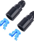 Beefy 6AN Male To 3/8 Inch And 5/16 Inch SAE Quick Disconnect Female Push On EFI Fuel Rail Fittings Two Pack Aluminum 6061-T6