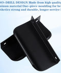 Five Piece Edge Finger Pulls For Cabinets Aluminum Alloy Concealed Handles No Drilling Required Easy Install Modern Farmhouse Style, black finish.